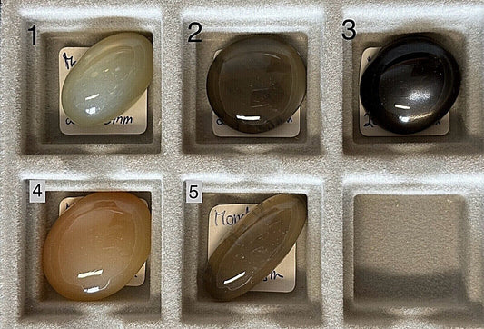 1 Piece Moonstone Cabochon Multicolor Shiny Gemstones 26-35x 15-25mm Selection