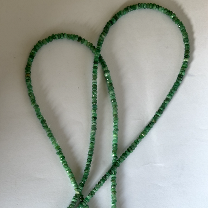 Silver Emerald Rondelle Necklace, 39.99 ct, 42 cm – view 14 of 20