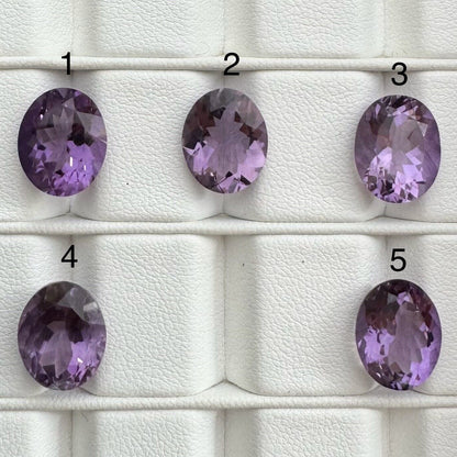 Purple Amethyst Oval Faceted Loose Stone, 3.48 ct, 12.0x9.8 mm – view 1 of 3