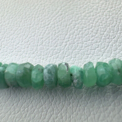Silver Emerald Rondelle Beads, 50 ct, 42 cm – view 7 of 15