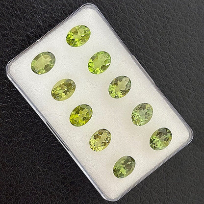 Green Peridot Oval Faceted Loose Stone, 1.21 ct, 8x6 mm – view 6 of 9