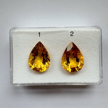 Yellow Citrine Drop Loose Stone Pair, 22.16 ct – view 2 of 6