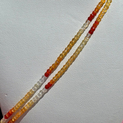 Yellow Fire Opal Round Faceted Beads, 22 ct, 42 cm – view 10 of 20