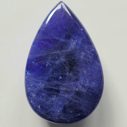 Blue Tanzanite Drop Cabochon, 190.89 ct, 47.8x30.5 mm – view 3 of 3