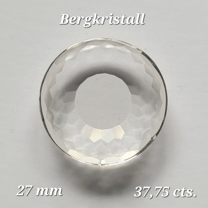 White Rock Crystal Round Faceted Loose Stone, 37.75 ct – view 1 of 3
