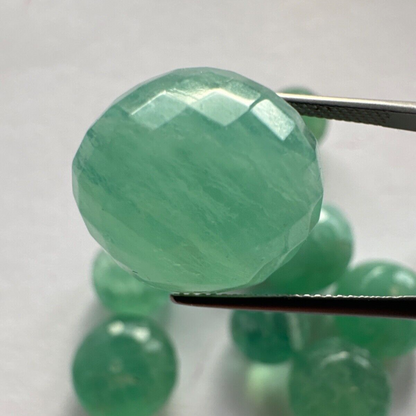 Blue Chrysoprase Round Faceted Beads – view 6 of 7