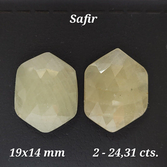 Sapphire Rose Cut Pair With Flat Back A Rare Find