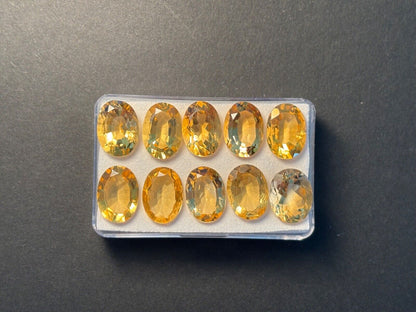 Yellow Citrine Oval Faceted Loose Stone, 5.19 ct, 9.7-10.7 mm – view 2 of 2