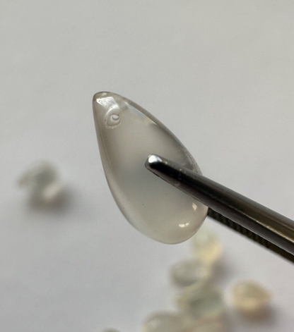 White Moonstone Drop Beads – view 6 of 6