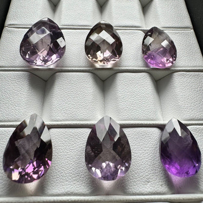 Purple Amethyst Pear Faceted Loose Stone – view 2 of 3