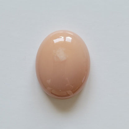 Peach Moonstone Oval Cabochon Pair, 59.74 ct, 30.5x24 mm – view 2 of 2