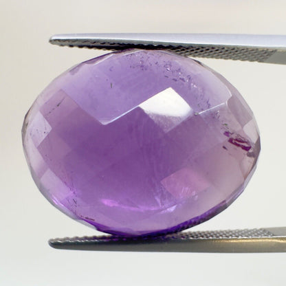 Purple Amethyst Oval Faceted Loose Stone, 15.12 ct, 18.6x14.6 mm – view 2 of 14