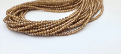 Cognac Brown Zircon Rondelle Bead Strand, 43 cm, 2.8-2.9 mm – view 2 of 5
