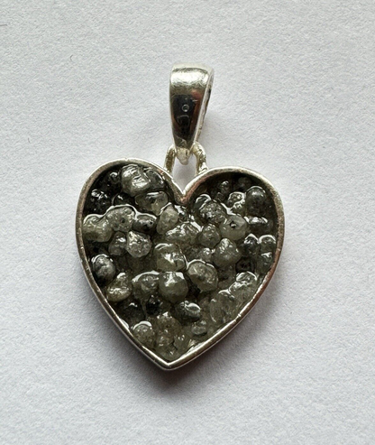 Silver Diamond Triangular Pendant – view 4 of 8