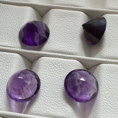 Purple Amethyst Round Faceted Loose Stone, 3.12 ct – view 2 of 2