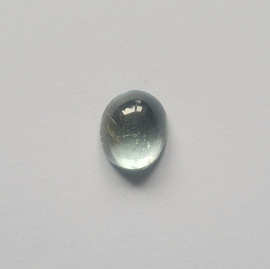 Aquamarin Blau Oval Cabochon Glänzende Edelsteine ​​13,2 x 11,2 mm 6,08 Karat