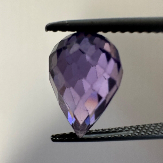 Bright Purple Amethyst Faceted Drop Drilled 12,97mm x 7,67mm 9,03cts