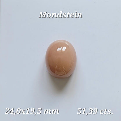 Brown Moonstone Oval Cabochon, 51.39 ct, 24x19.5 mm – view 1 of 3