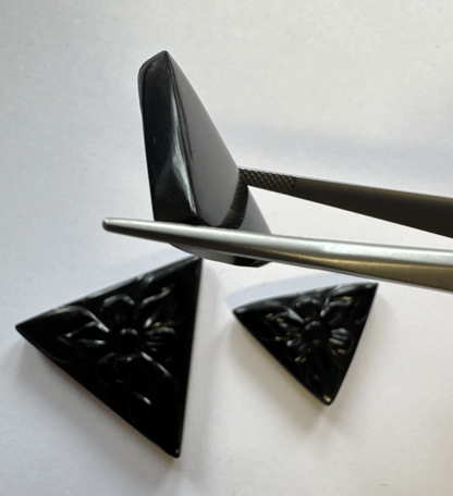 Black Onyx Triangular Loose Stone – view 4 of 8
