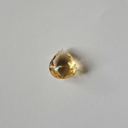 Yellow Citrine Drop Faceted Loose Stone, 28.02 ct, 23x20.2 mm – view 3 of 3