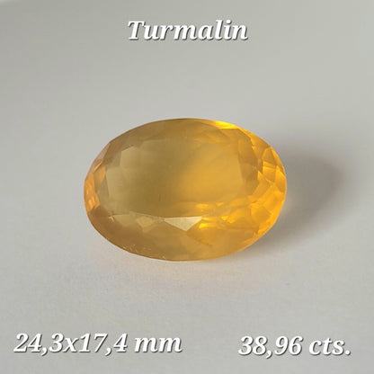 Orange Tourmaline Oval Faceted Loose Stone, 138.96 ct, 24.3x17.4 mm – view 1 of 3