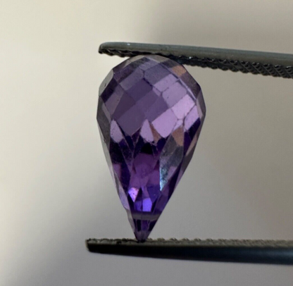Purple Amethyst Drop Faceted Loose Stone, 9.03 ct – view 2 of 4