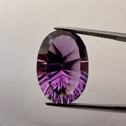 Purple Amethyst Oval Faceted Loose Stone, 11.85 ct, 18.4x13.5 mm – view 1 of 8