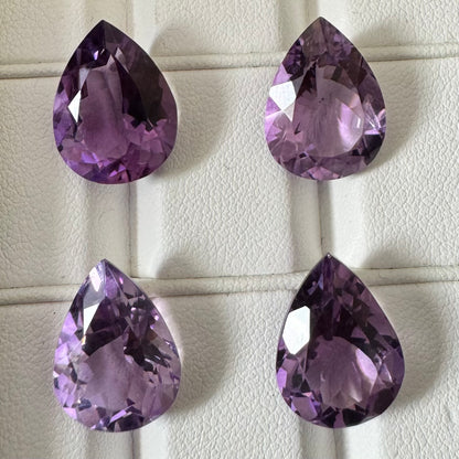 Purple Amethyst Drop Faceted Loose Stone – view 3 of 6