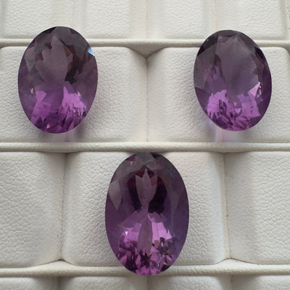 Purple Amethyst Oval Faceted Loose Stone – view 2 of 5