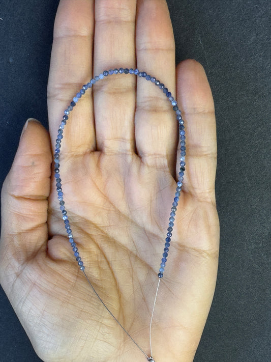Tanzanite micro Beads Blue Hues -18cm