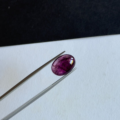 Purple Tourmaline Oval Cabochon, 6.14 ct, 14x10 mm – view 2 of 2