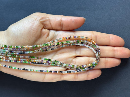 Multicolour Gemstone Rondelle Beads, 2.7-3 mm, 43 cm – view 1 of 2