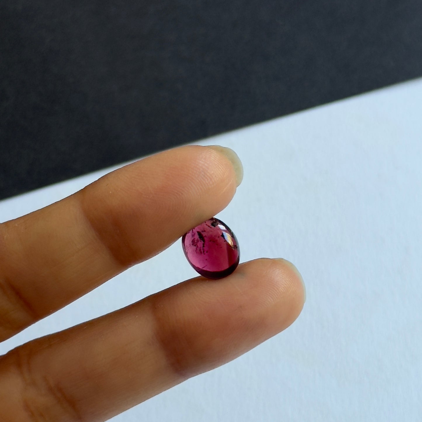 Captivating Dark Pink Tourmaline with Natural Inclusion 3.22cts 11 x 9mm