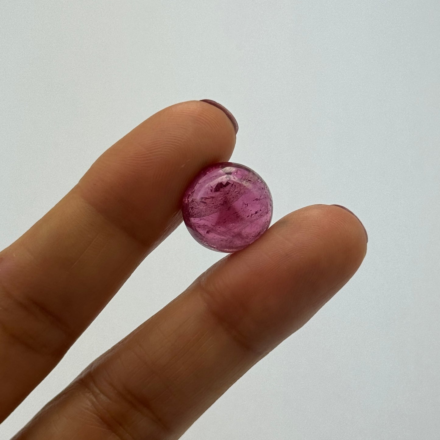 Beautiful shining pink Tourmaline cabochon , 9,90cts