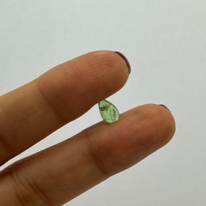 Green Tsavorite Garnet Drop Loose Stone, 1.21 ct, 8.3x5 mm – view 2 of 2
