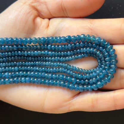 Blue Apatite Rondelle Beads, 4-5.5 mm, 40 cm – view 1 of 4