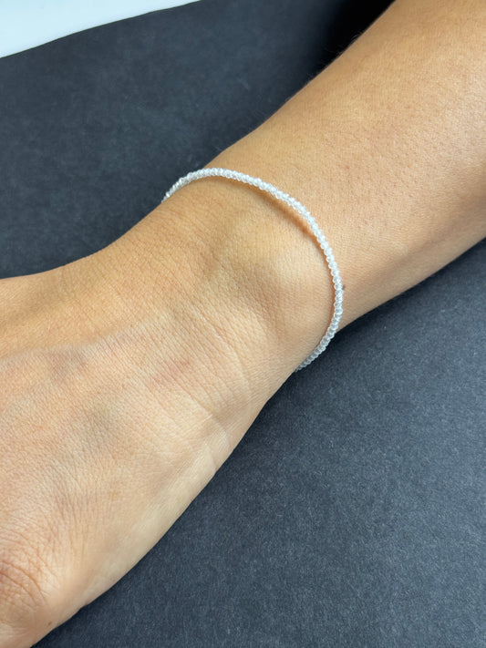 Pure, Transparent Glow ! Micro fac. round Rock crystal Beads 7.08cts
