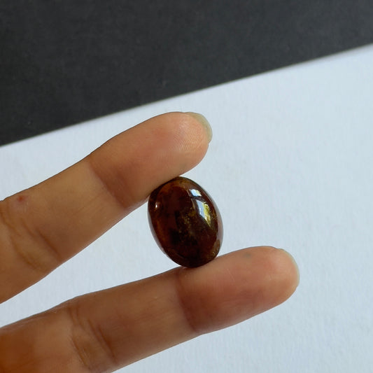 Characteristic Tourmaline in Warm  Yellow Brown Colour Cabochon 21,38cts