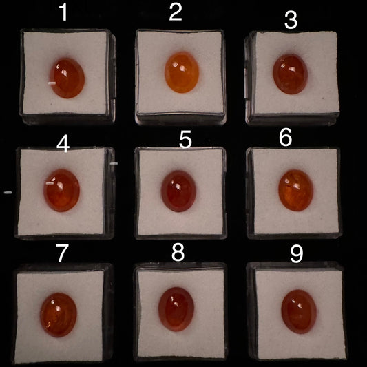 Leuchtend feuriger Mandarin-Granat