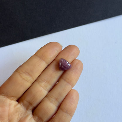 Purple Tourmaline Triangular Cabochon, 6.29 ct, 12x10 mm – view 1 of 3