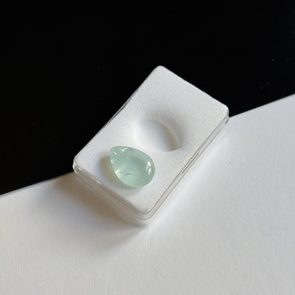 Blue Aquamarine Pear Cabochon, 12.63 ct, 19x13.3 mm – view 3 of 3