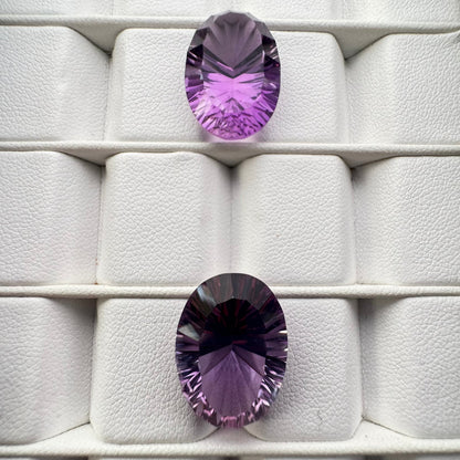 Purple Amethyst Oval Faceted Loose Stone, 11.85 ct, 18.4x13.5 mm – view 4 of 8