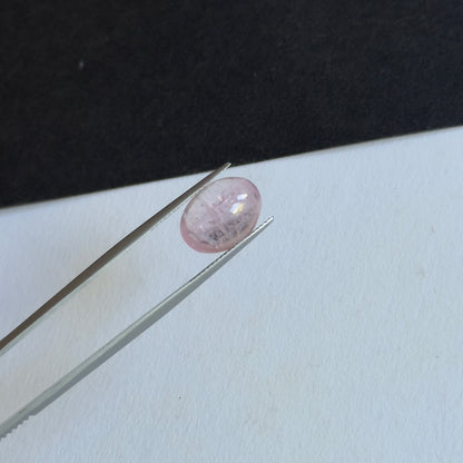 Blush Pink Tourmaline Oval Cabochon, 7.43 ct, 14x10 mm – view 2 of 2