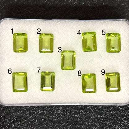 Moss Green Peridot Emerald Cut, 1.50 ct, 8x6 mm – view 2 of 5