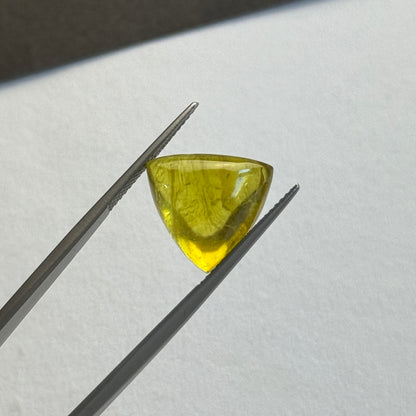 Yellow Tourmaline Triangular Cabochon, 11.56 ct – view 5 of 17