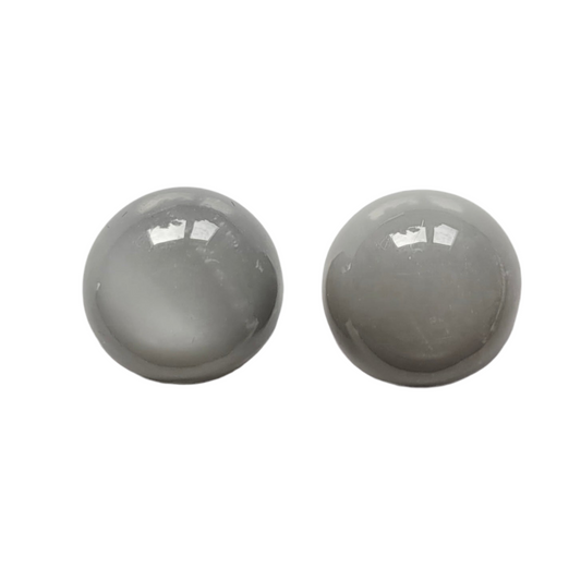 Grey Moonstone Cabochon Pair