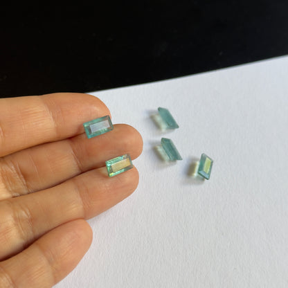 Green Apatite Baguette Faceted Loose Stone, 10x5 mm – view 5 of 6