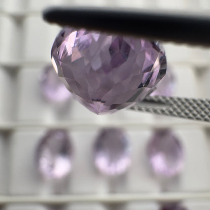 Purple Amethyst Oval Faceted Loose Stone, 12x10 mm – view 4 of 7