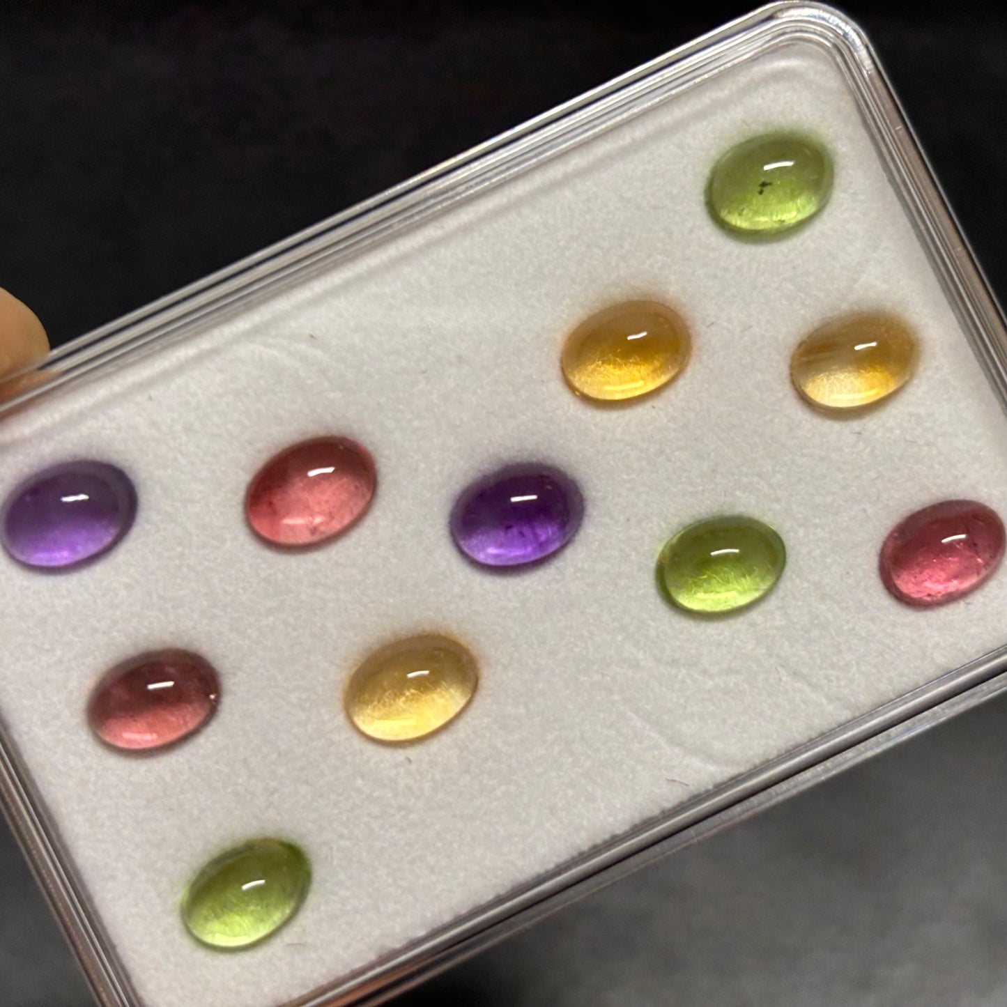 Multicolour Rainbow Oval Cabochons Variety Pack 11 Pieces
