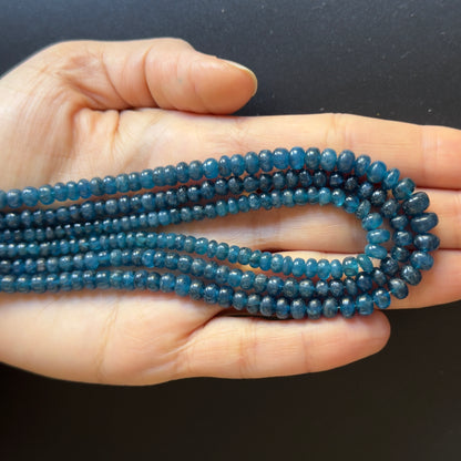 Blue Apatite Rondelle Beads, 5-7 mm, 40 cm – view 1 of 2
